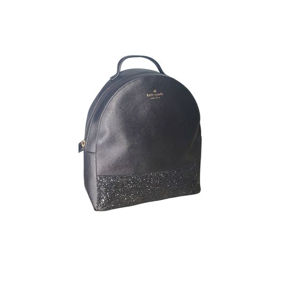 Kate Spade Mini Backpack Black Glitter Accent Saffiano Leather Small Bag main image 4